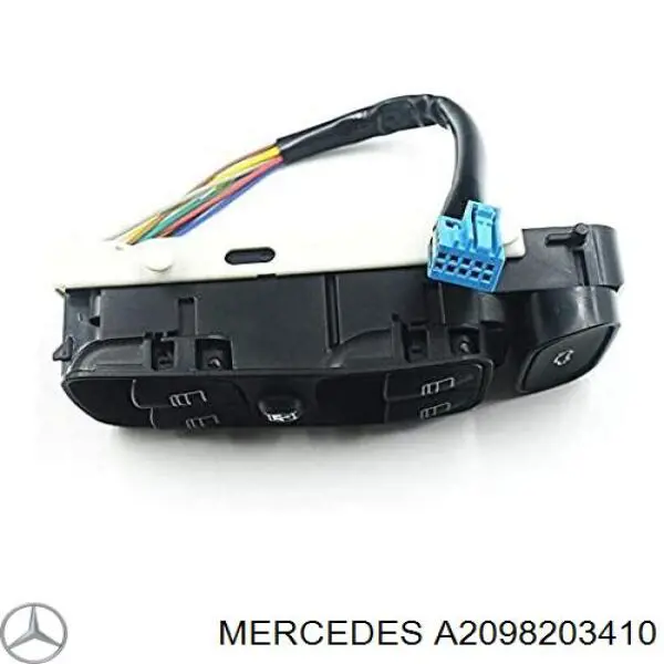 A2098203410 Mercedes Unidade de botões dianteira esquerda de controlo de elevador de vidro