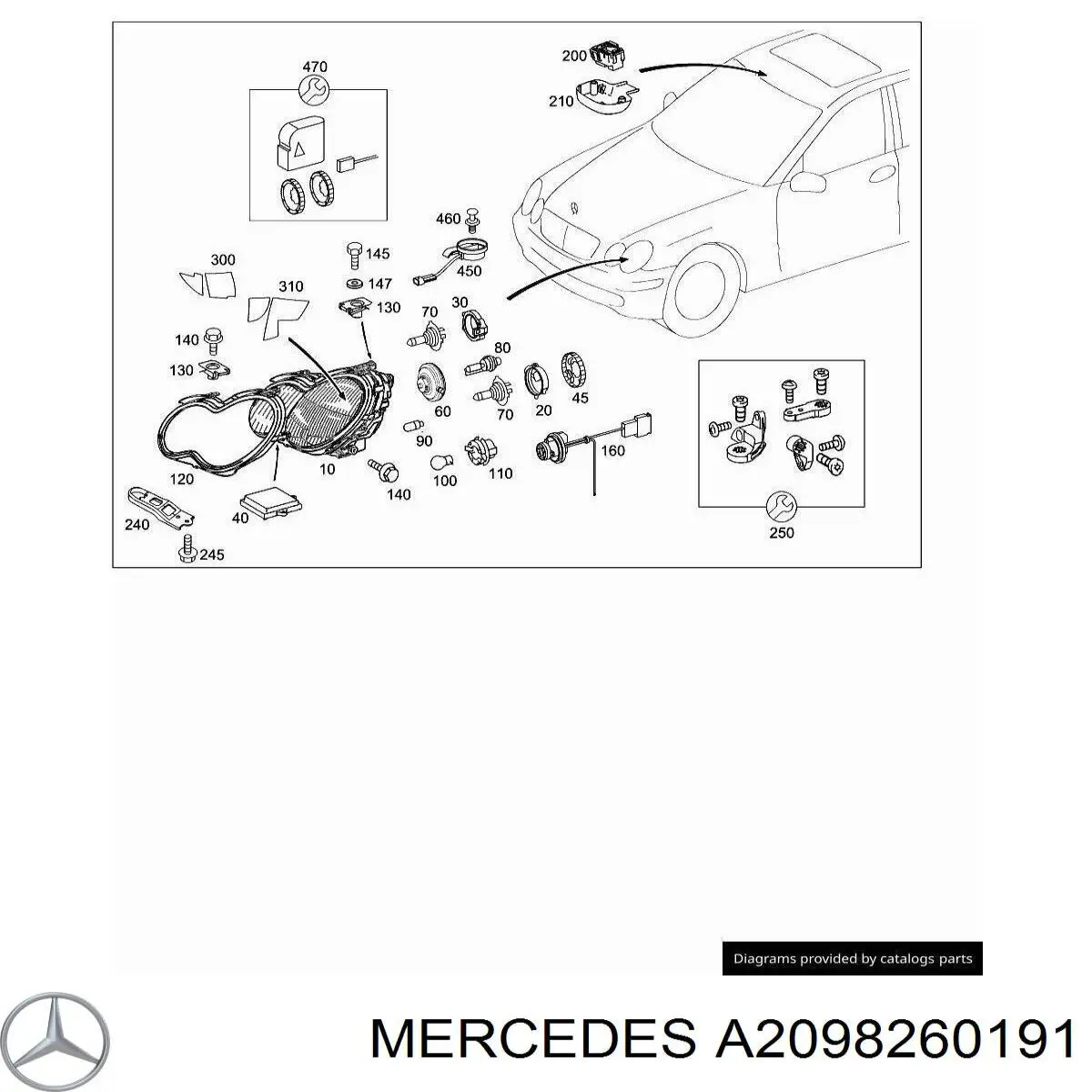  Mercedes A2098260191 preço, a partir de 51,05 USD