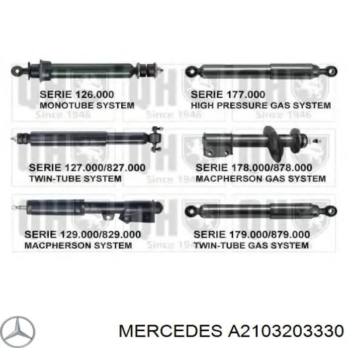 Compre A2103203330 Mercedes Amortecedor dianteiro