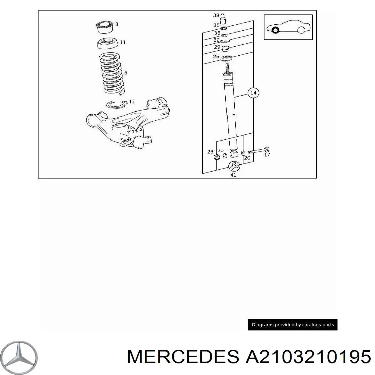 Suporte de amortecedor dianteiro Mercedes A2103210195 preço, a partir de 21,86 USD