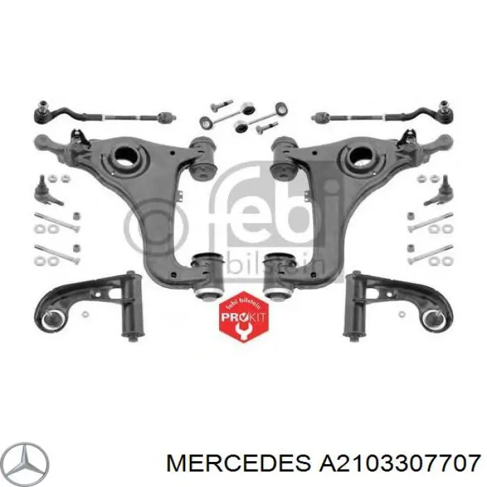 Compre A2103307707 Mercedes Braço oscilante inferior direito de suspensão dianteira