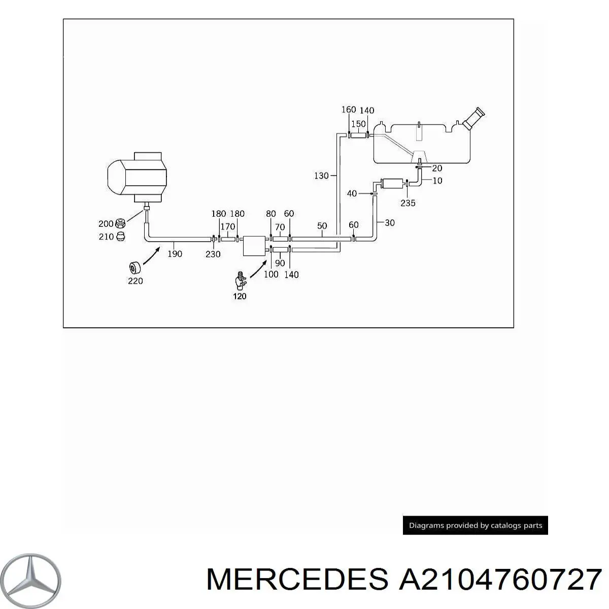 Mangueira universal de combustível Mercedes A2104760727 preço, a partir de 25,14 USD