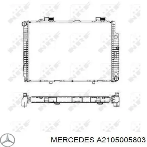 Radiador de esfriamento de motor Mercedes A2105005803 preço, a partir de 174,98 USD