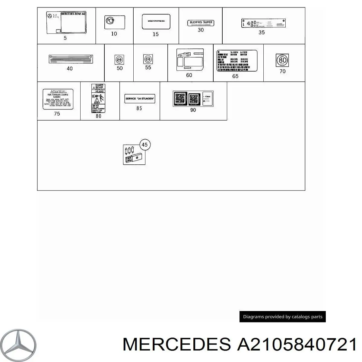 Compre A2105840721 Mercedes 