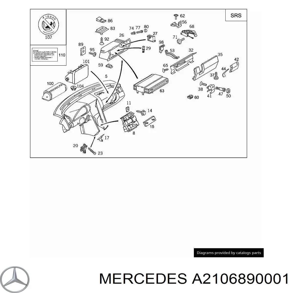 A2106890001 Mercedes 