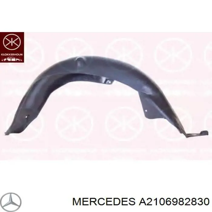 A2106982830 Mercedes Guarda-barras do pára-lama traseiro direito