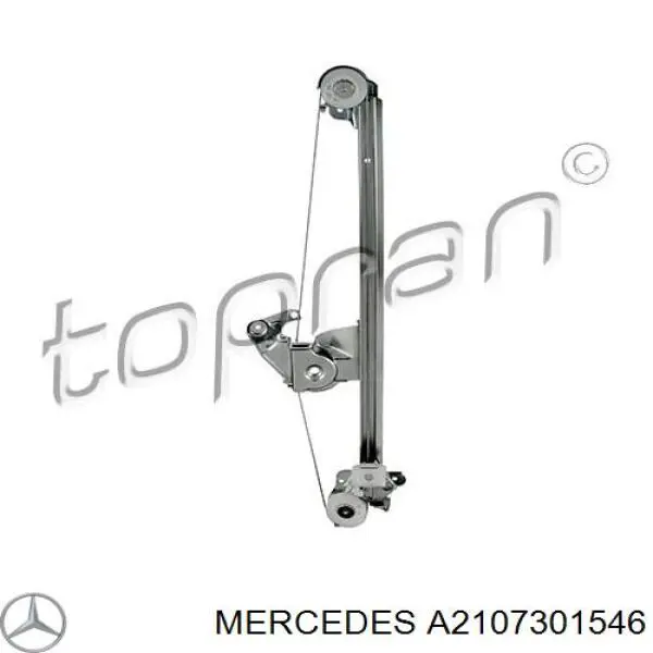 A2107301546 Mercedes Mecanismo de acionamento de vidro da porta traseira esquerda