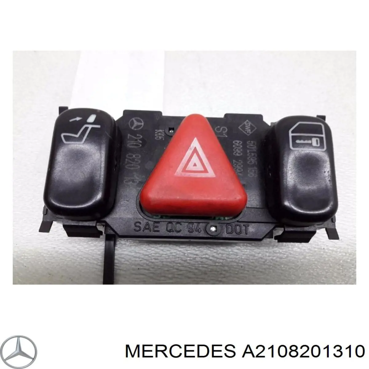 A2108201310 Mercedes Botão de ativação do sinal de emergência