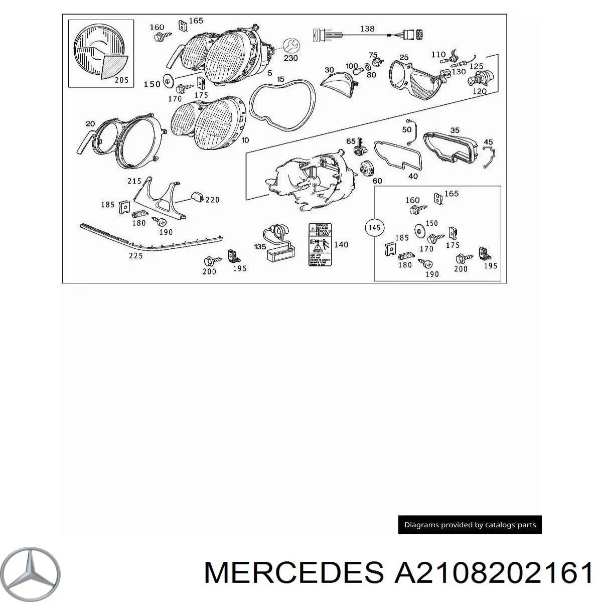 A2108202161 Mercedes Luz esquerda