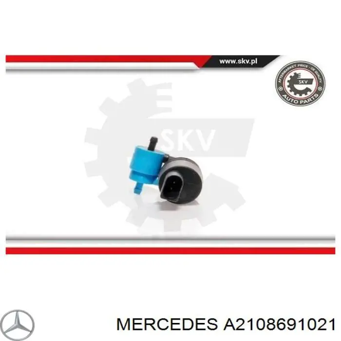 A2108691021 Mercedes Bomba de motor de fluido para lavador de vidro dianteiro/traseiro