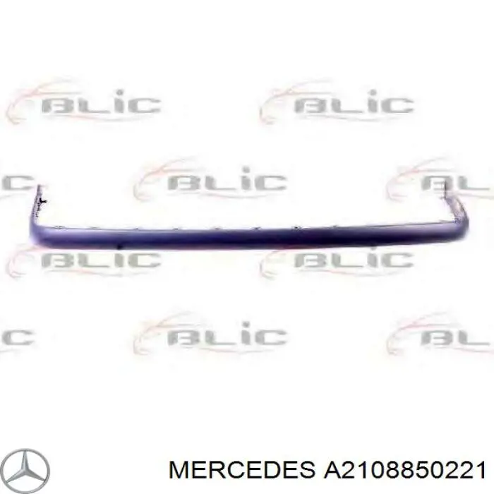 A2108850221 Mercedes Placa sobreposta central do pára-choque traseiro