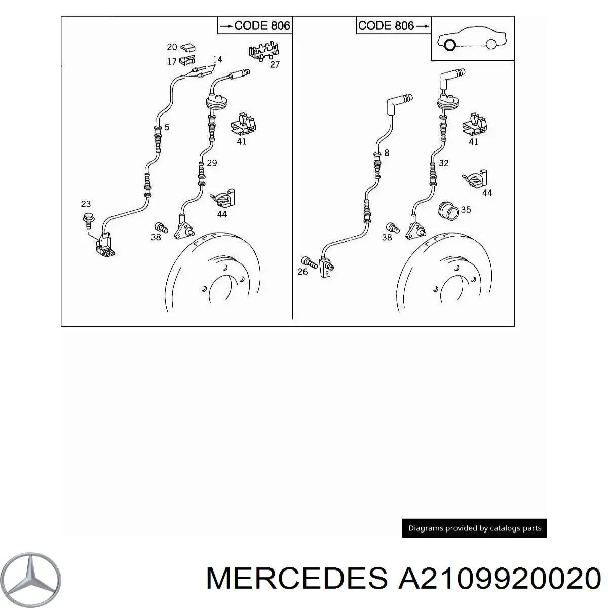  Mercedes A2109920020 preço, a partir de 3,34 USD