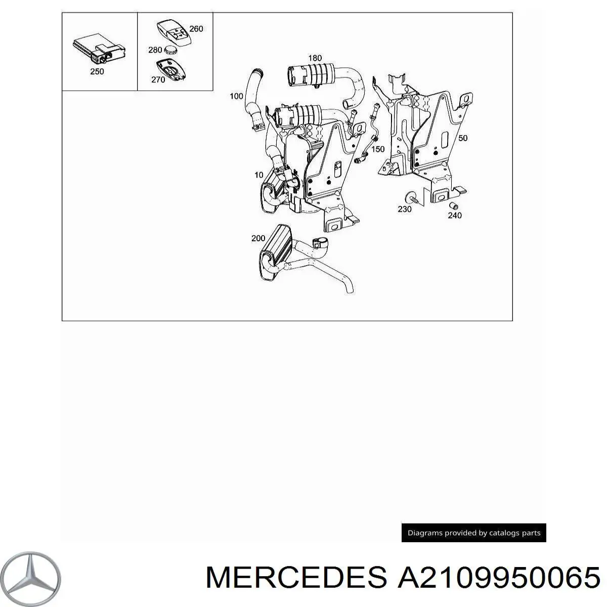 A2109950065 Mercedes Braçadeira de tubo do freio