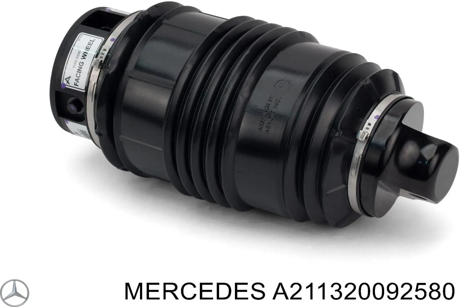 A211320092580 Mercedes Coxim pneumático (suspensão de lâminas pneumática) do eixo traseiro