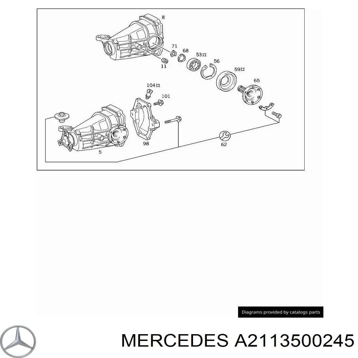 Flange da haste de redutor traseiro Mercedes 2113500245 preço, a partir de 105,62 USD