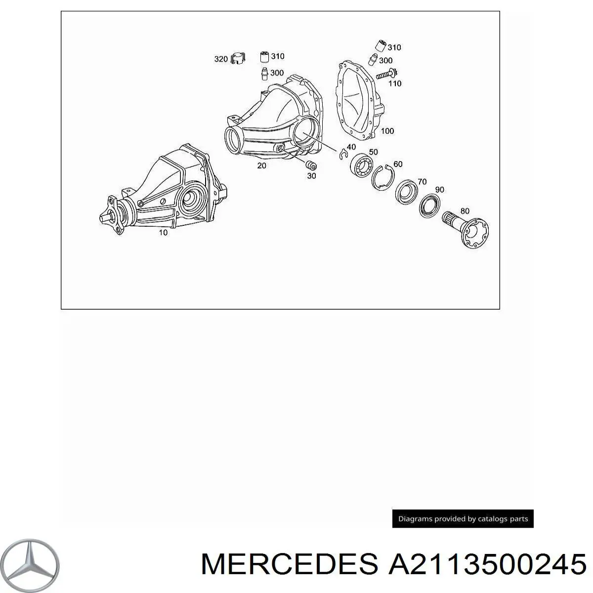 Compre 2113500245 Mercedes Flange da haste de redutor traseiro
