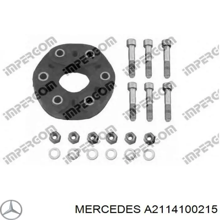 Acoplamento elástico do veio de transmissão Mercedes A2114100215 preço, a partir de 82,09 USD