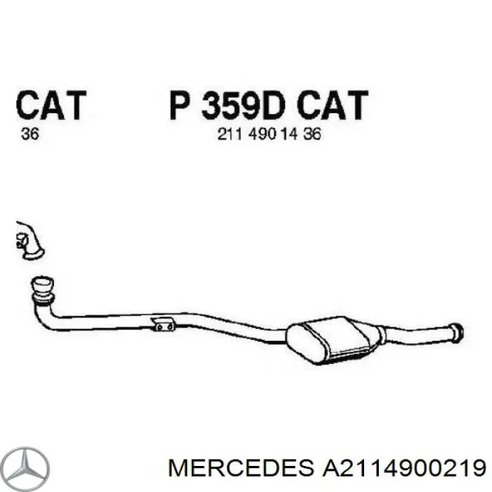 Compre A2114900219 Mercedes Convertidor - catalisador