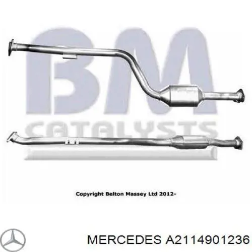 Compre A2114901236 Mercedes Convertidor - catalisador