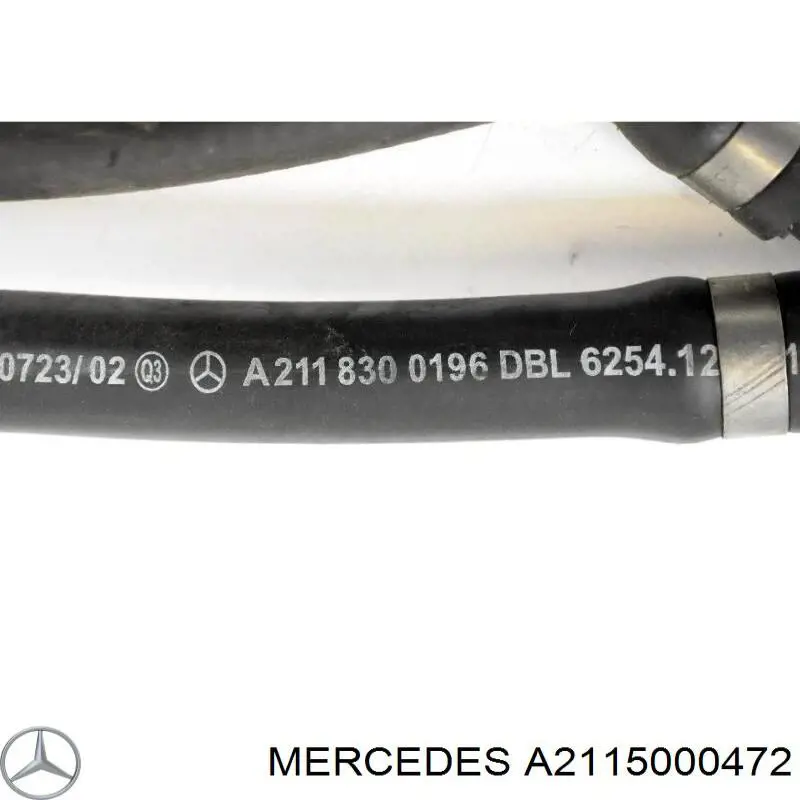 A2115000472 Mercedes Mangueira inferior do tanque de expansão