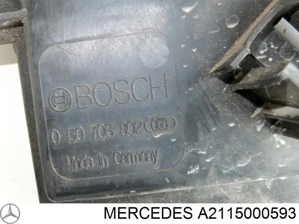A2115000593 Mercedes Difusor do radiador de esfriamento, montado com motor e roda de aletas