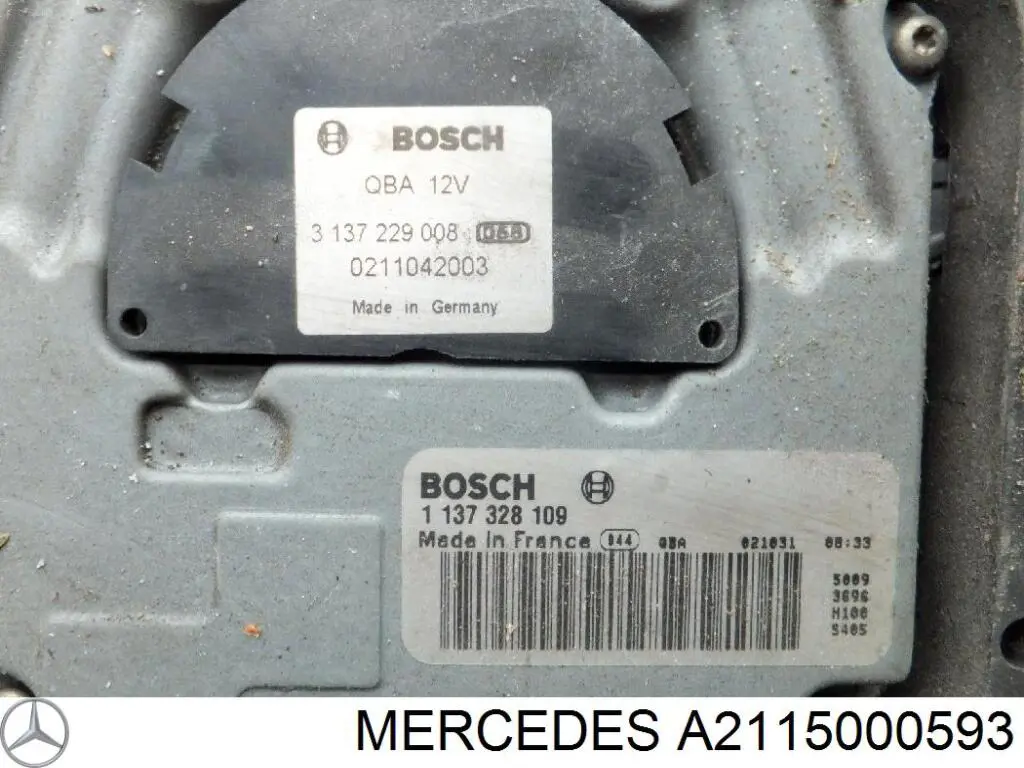 Compre A2115000593 Mercedes Difusor do radiador de esfriamento, montado com motor e roda de aletas