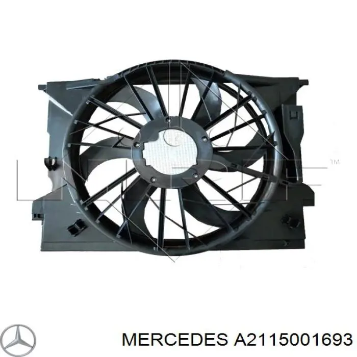 Compre A2115001693 Mercedes Ventilador elétrico de esfriamento montado (motor + roda de aletas) direito