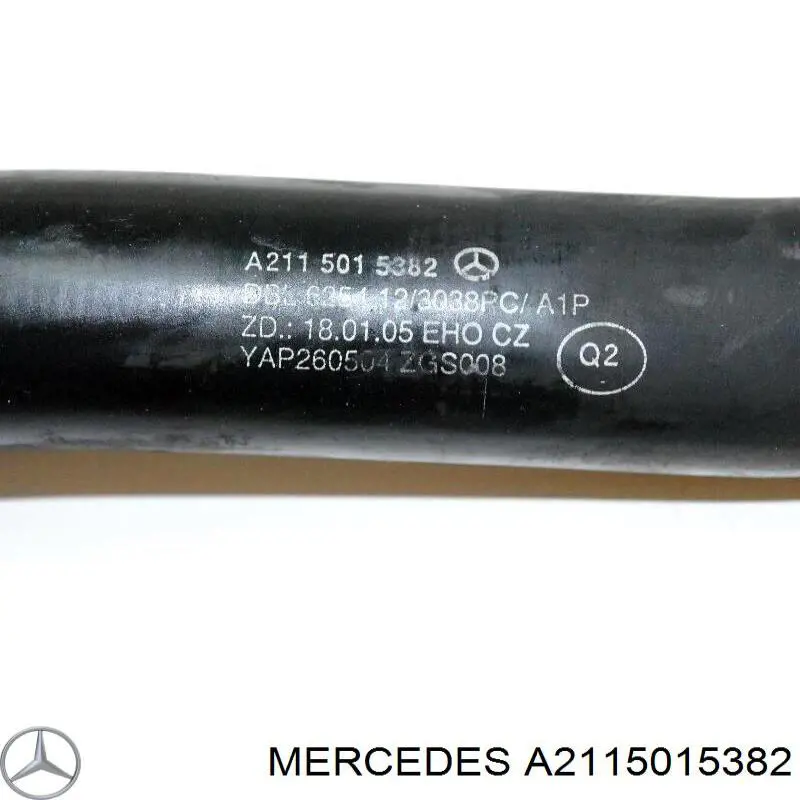 A2115015382 Mercedes Mangueira (cano derivado) do radiador de esfriamento superior