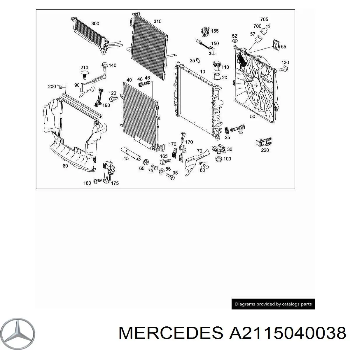 A2115040038 Mercedes 