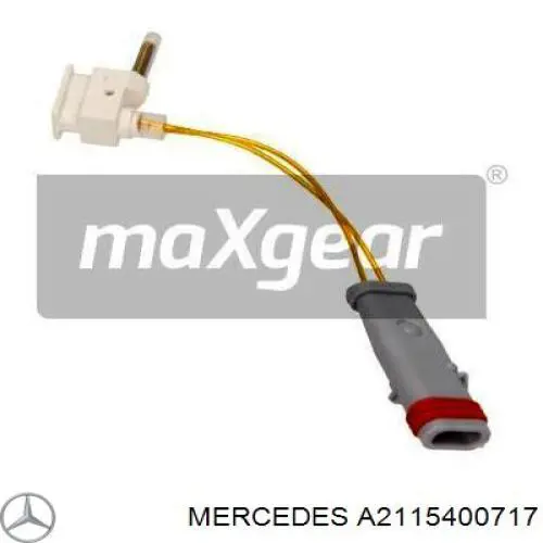 A2115400717 Mercedes Sensor dianteiro esquerdo de desgaste das sapatas do freio