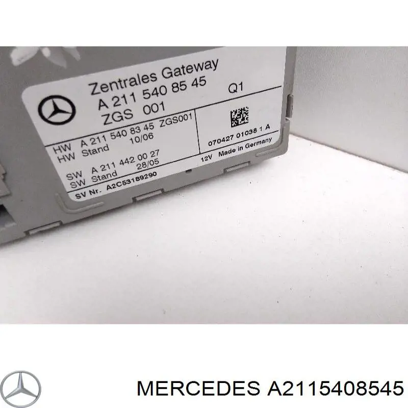 A2115408545 Mercedes Unidade de controlo de iluminação