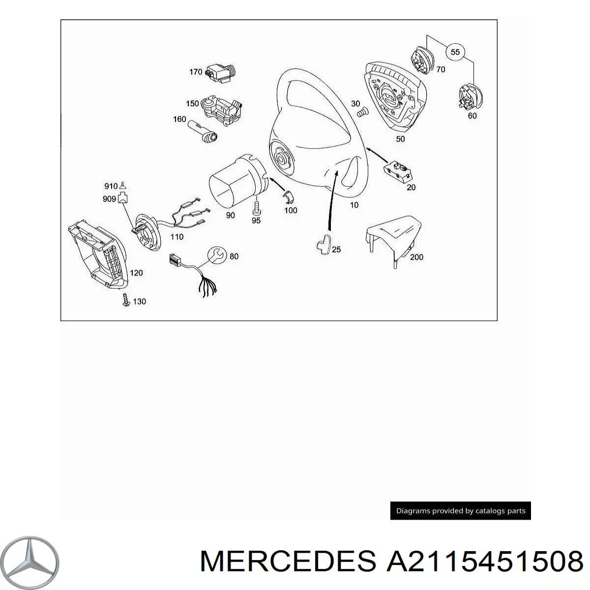 Fecho de ignição Mercedes A2115451508 preço, a partir de 66,93 USD