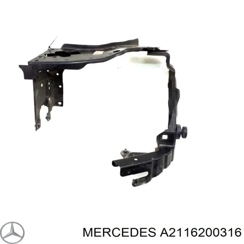 A2116200316 Mercedes Suporte esquerdo do radiador (painel de montagem de fixação das luzes)