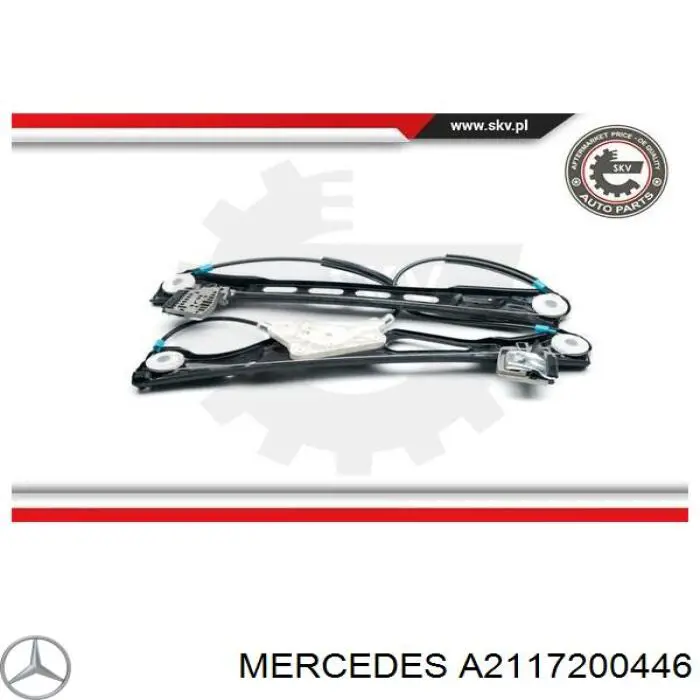 A2117200446 Mercedes Mecanismo de acionamento de vidro da porta dianteira direita