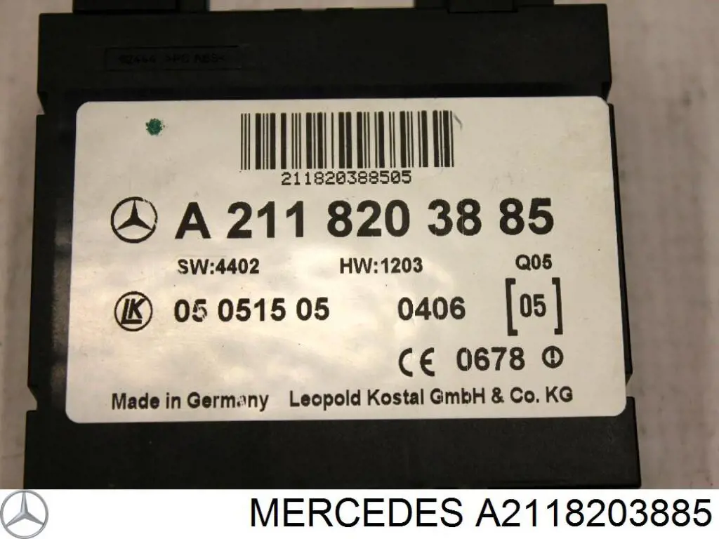 Compre A2118203885 Mercedes Módulo de direção (Centralina eletrônica) de abertura de tampa de porta-malas (de 3ª/5ª porta traseira)