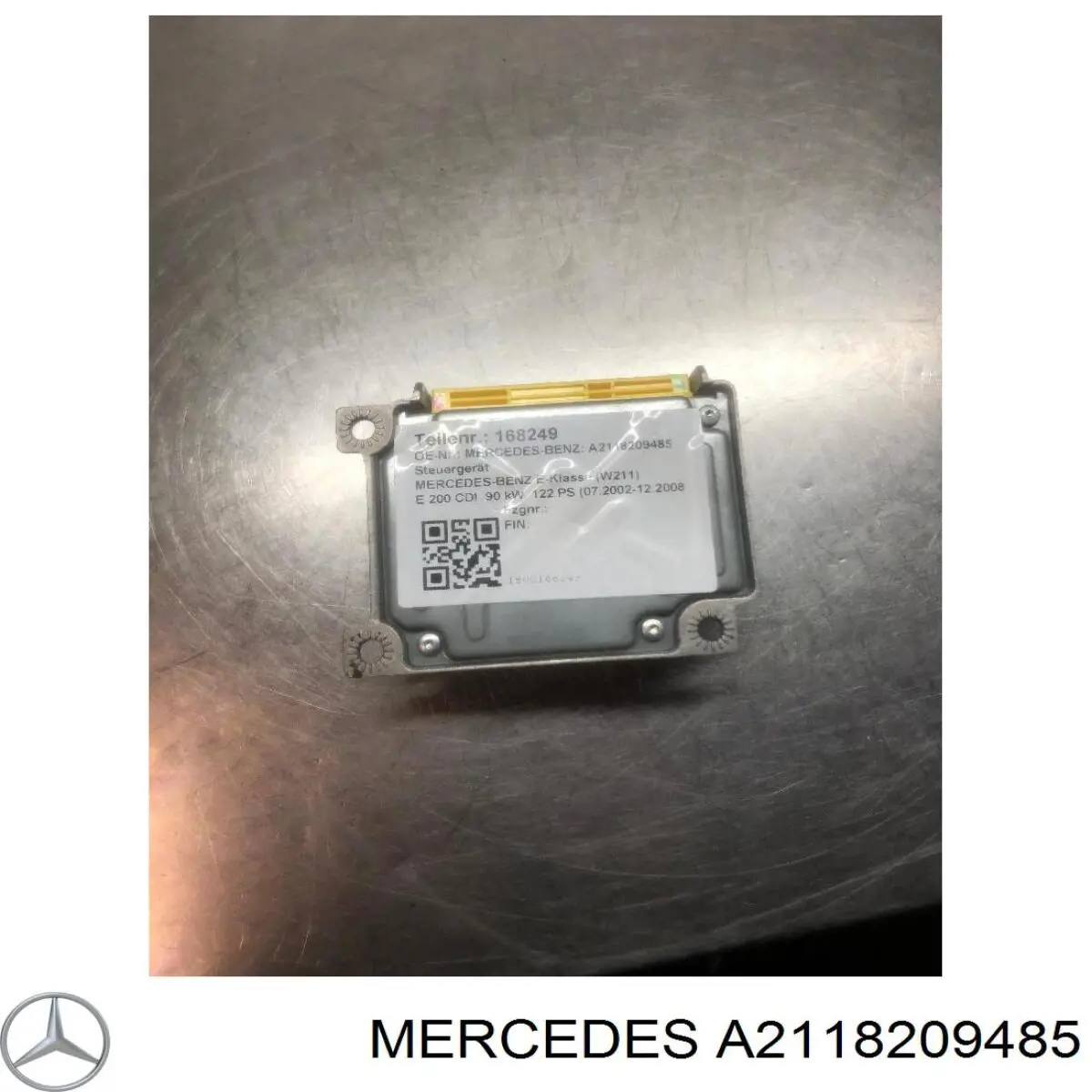 A2118209485 Mercedes Módulo processador de controlo da bolsa de ar (Centralina eletrônica AIRBAG)