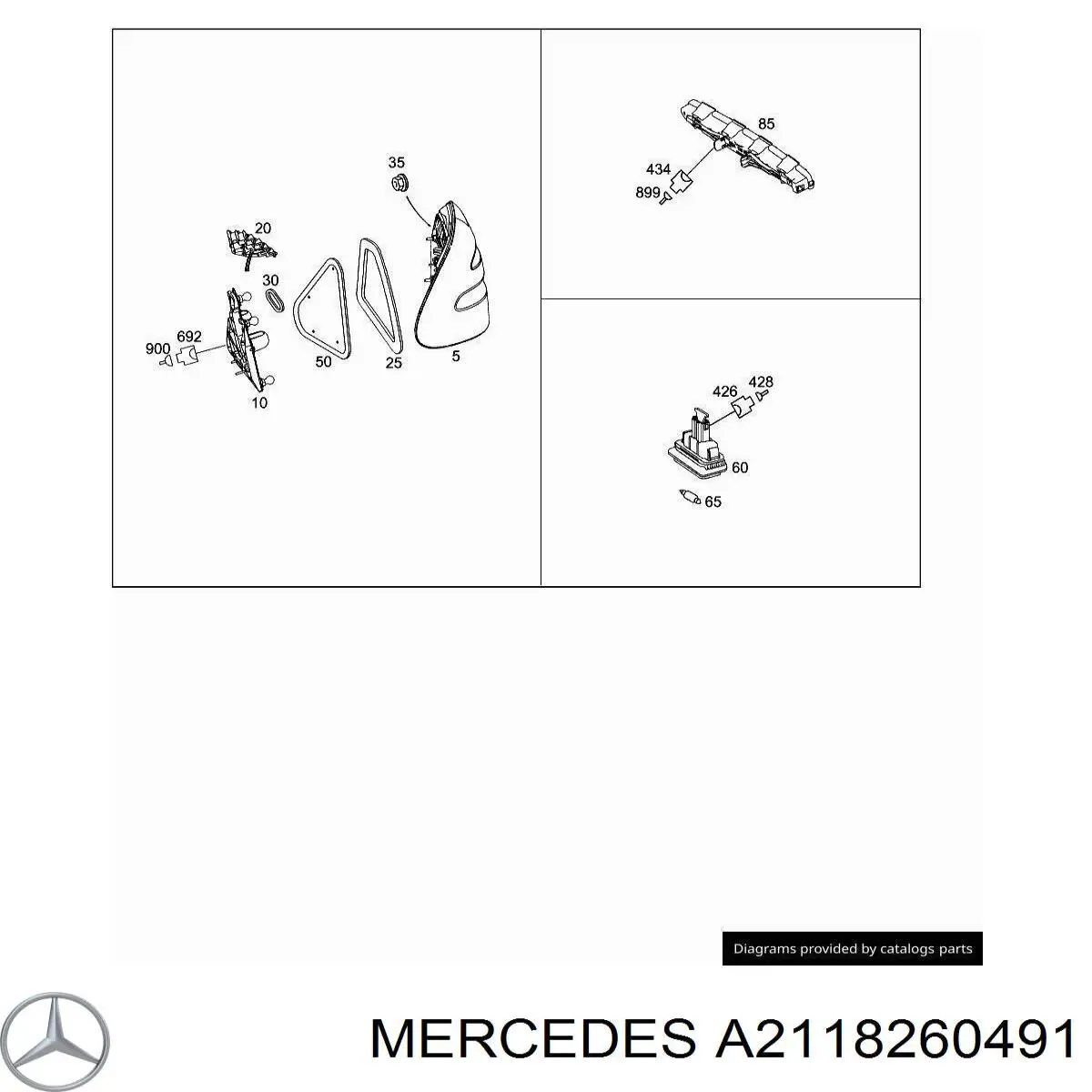  Mercedes A2118260491 preço, a partir de 21,74 USD