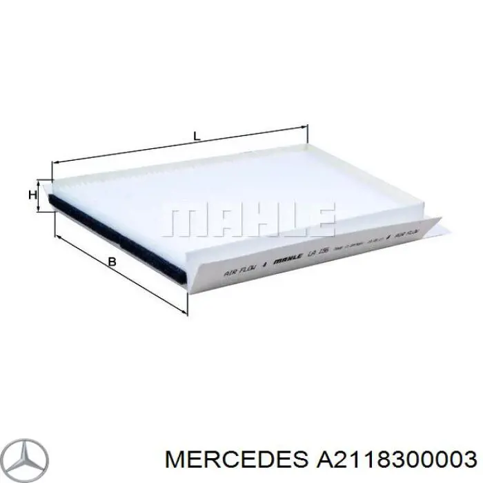 A2118300003 Mercedes Carcaça de filtro de salão