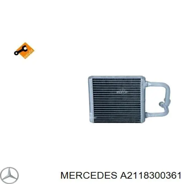 A2118300361 Mercedes Radiador de forno (de aquecedor)