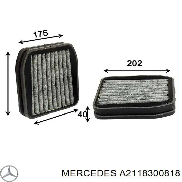 Filtro de salão Mercedes A2118300818 preço, a partir de 57,50 USD