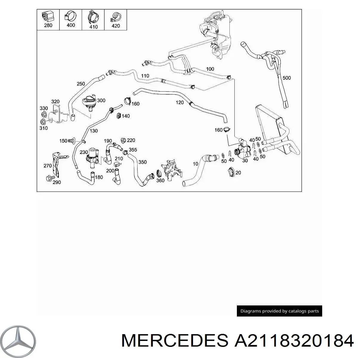 Compre A2118320184 Mercedes Válvula de forno (de aquecedor)