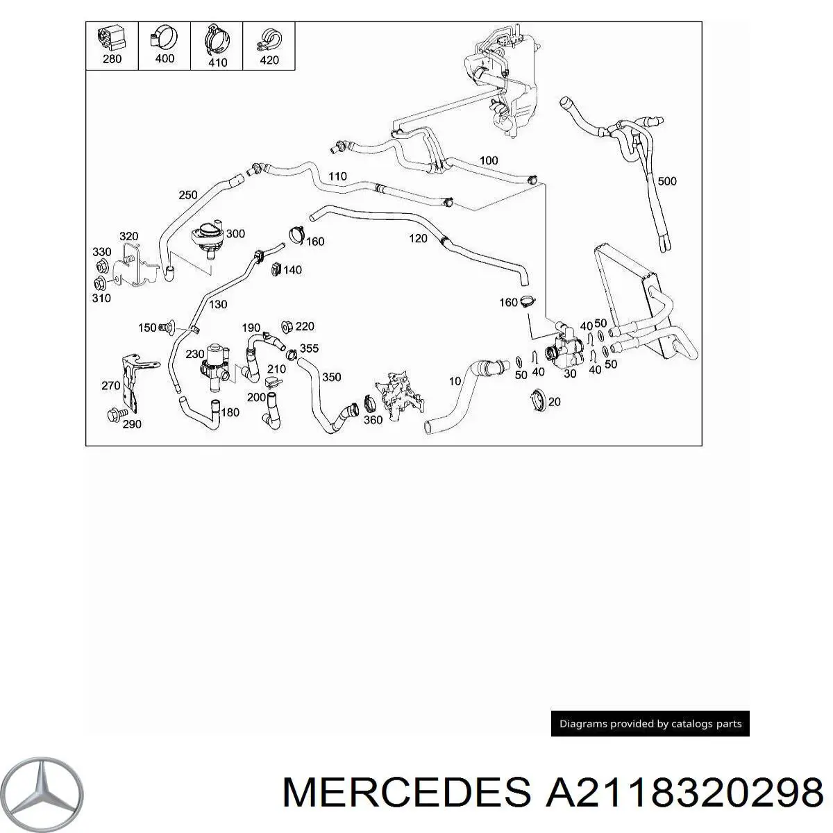  Mercedes A2118320298 preço, a partir de 52,62 USD