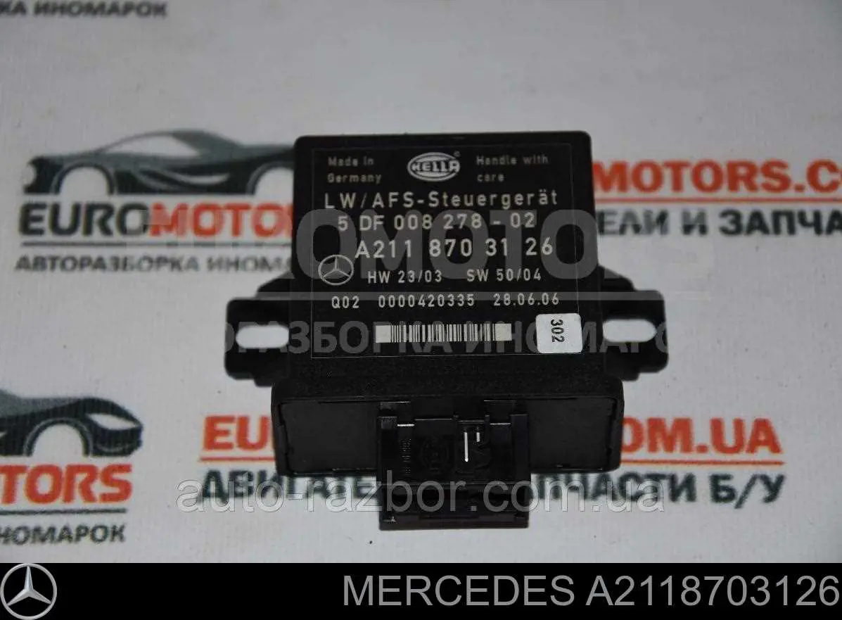 A2118703126 Mercedes Módulo de controle (ECU) de nivelamento dos faróis