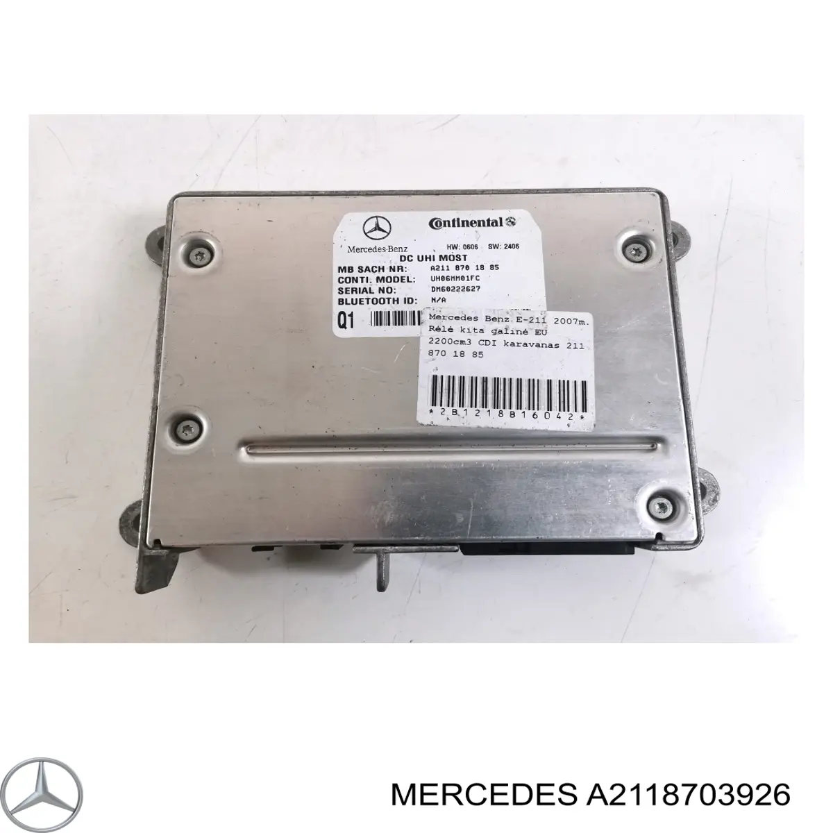 Compre A2118703926 Mercedes Unidade de controlo de telefone