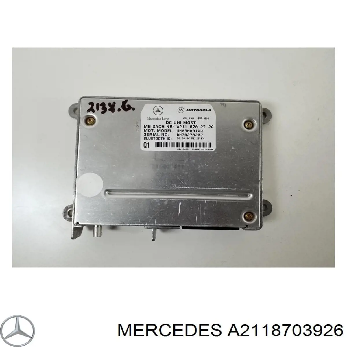 A2118703926 Mercedes Unidade de controlo de telefone