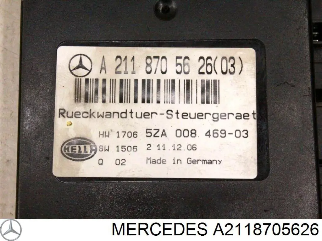 A2118705626 Mercedes Módulo de direção (Centralina eletrônica) de abertura de tampa de porta-malas (de 3ª/5ª porta traseira)