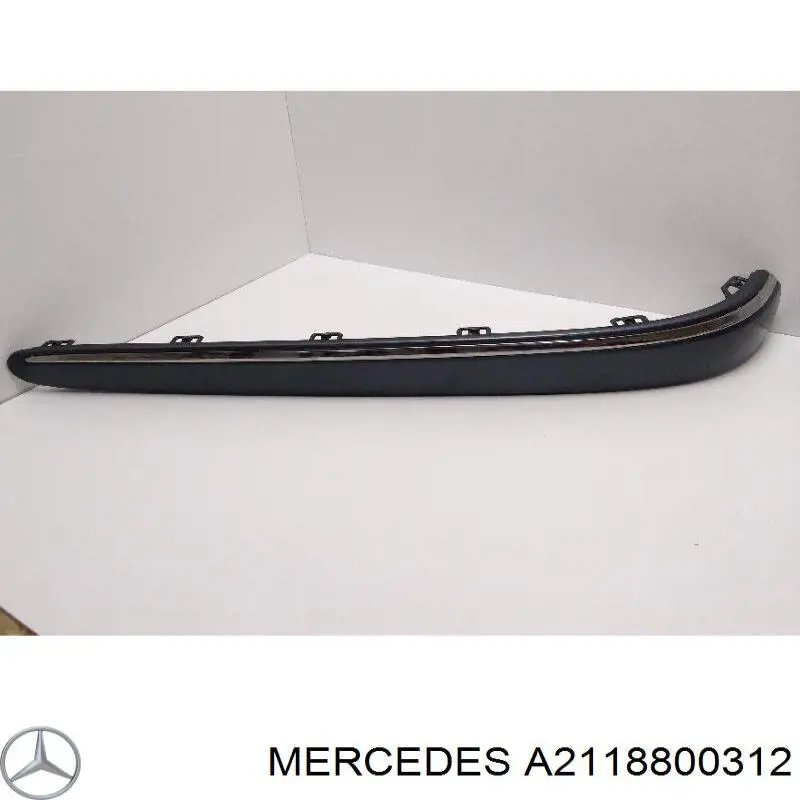 A2118800312 Mercedes Placa sobreposta do pára-choque traseiro esquerdo