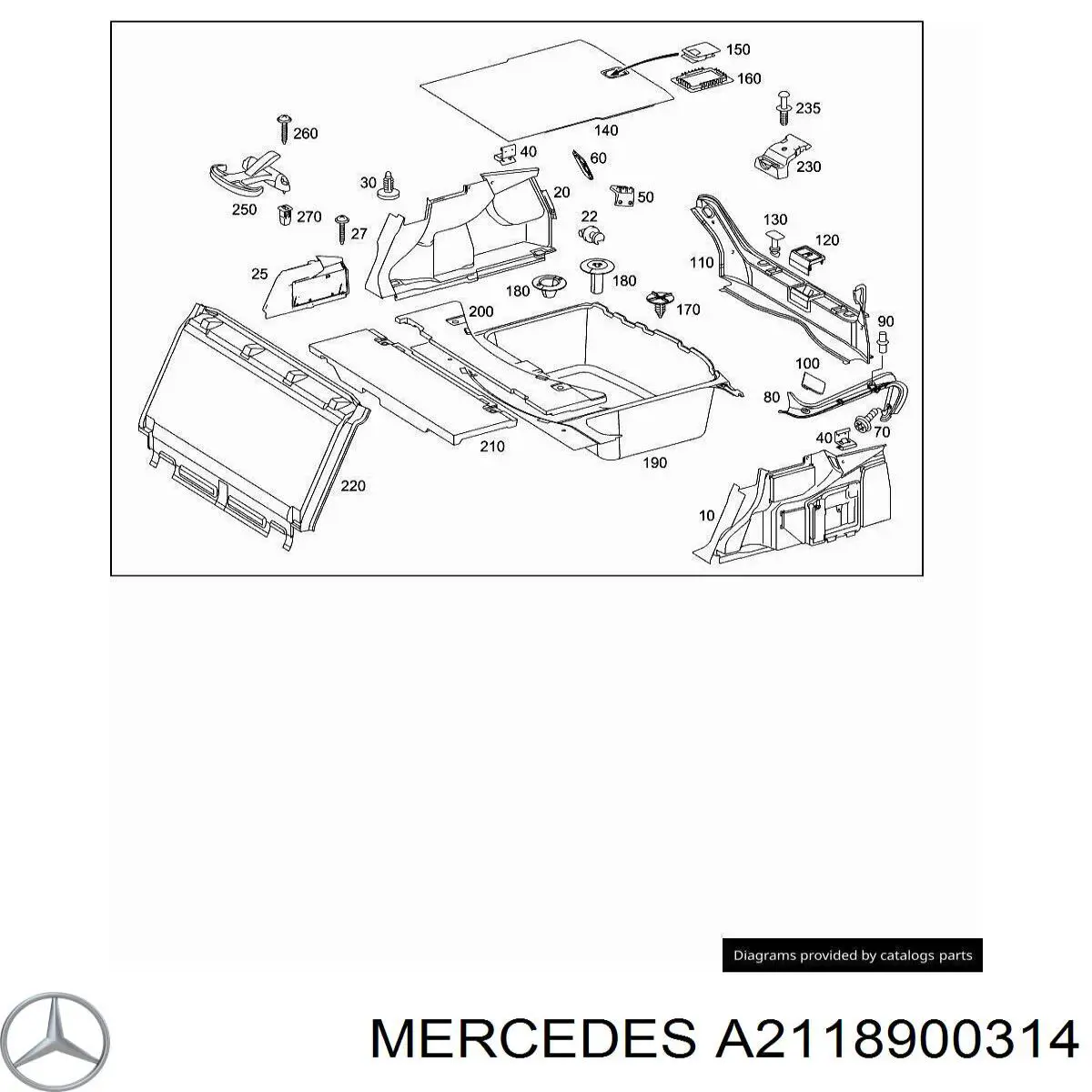  Mercedes A2118900314 preço, a partir de 85,74 USD