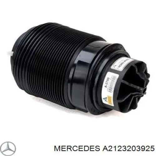 A2123203925 Mercedes Coxim pneumático (suspensão de lâminas pneumática) do eixo traseiro
