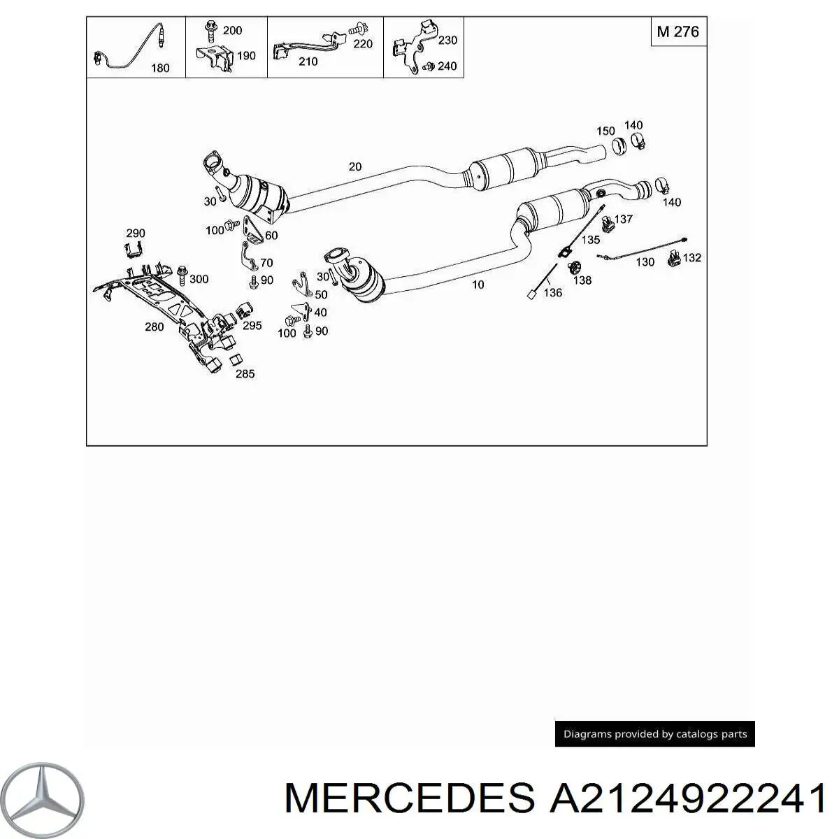 Silenciador, parte traseira Mercedes A2044904059 preço, a partir de 57,15 USD